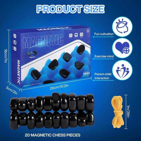 Schackspel med magnetisk effekt, brädspel, magnetiskt schackspel,
