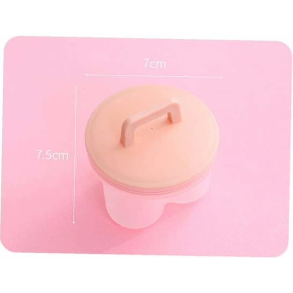 Rosa ångad äggform livsmedelskvalitet PP pocherad äggform dubbla grottor pocherad E