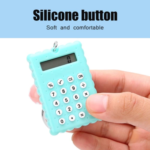 Mini Handheld Calculator, 2 i 1 Biscuit Shape Handheld Calculato