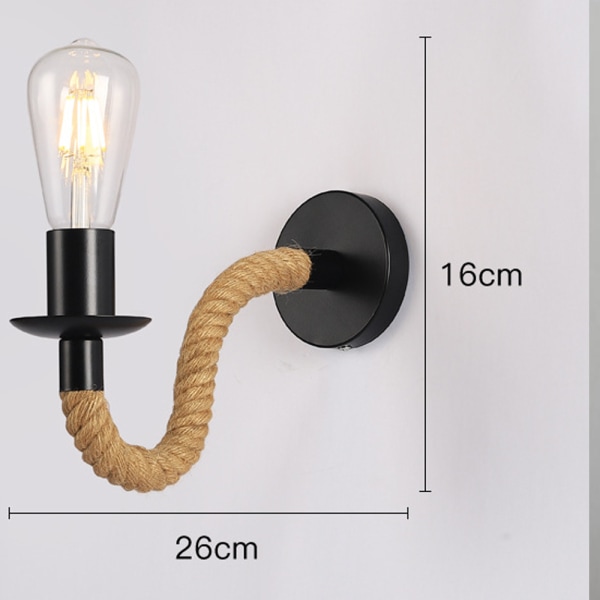 Amerikansk retro industriell stil hamparep vägglampa Edison Creati