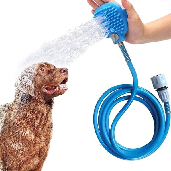Dyrebruserhoved, Benhus, Hunde badeværktøj med børste, 12cm PVC Ho