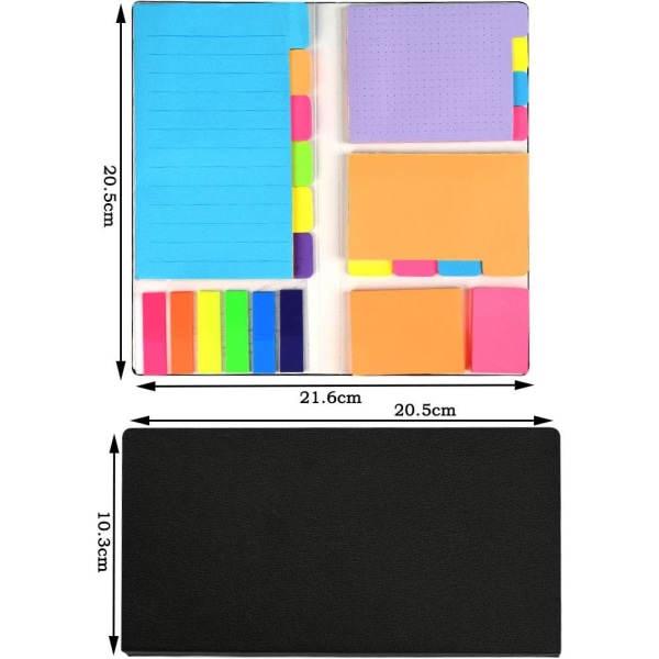 Post-it-lappar i 6 storlekar och 7 färger, självhäftande markörer för kontoret