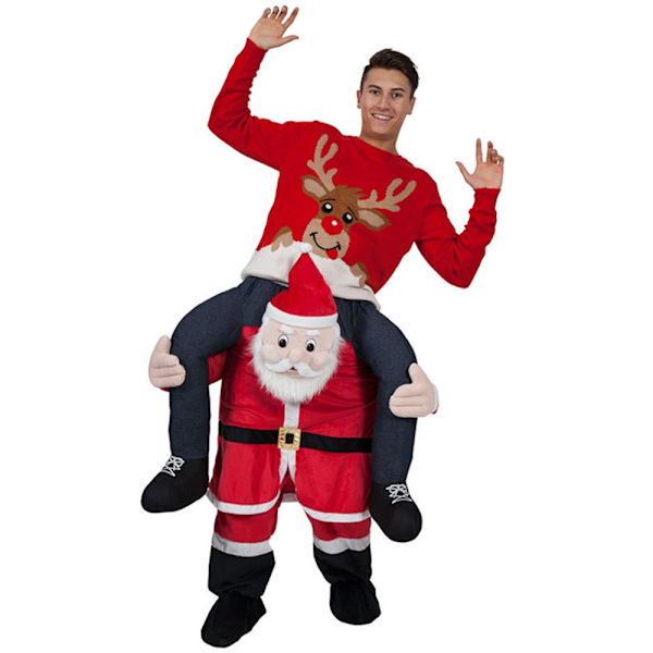 Jul stil, jul djur bär byxor, vuxen tomten
