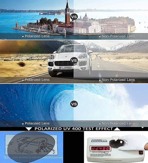 Gull+Svart Flip Up Solbriller Menn Kvinner Polariserte Steampunk Flip