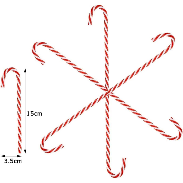 18 st (15 cm) Julgransgodis Käpp Pendants, Candy Canes Ch