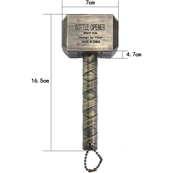 Thors hammer korketrekker, ølkorketrekker, vegghammer korketrekker, c