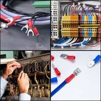 280 stk. elektriske crimpterminaler, han- og hunkontakter