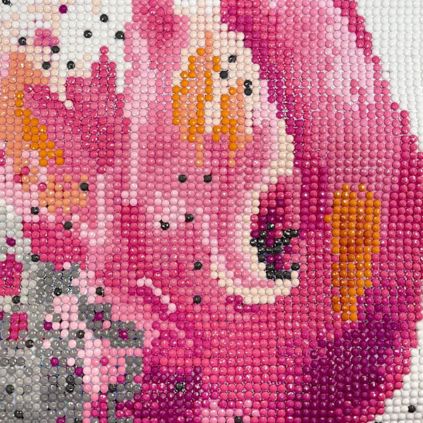 5D Diamantmålning Kit Måla efter nummer Vattenfärg Rosa Flamingo