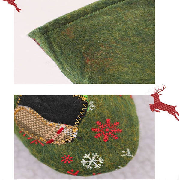 3 st julstrumpor, tomte, snögubbe och renar, stora