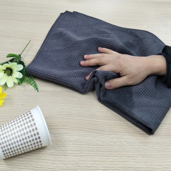 Mikrofiber Glas Rengöringsduk Lint Free Polering Handdukar för Qu