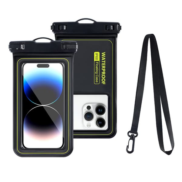 Vandtæt smartphone-etui - Universal - Sort