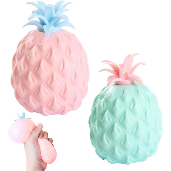 2 stycken ananasleksak, ananas squishy, ​​anti stress ananas