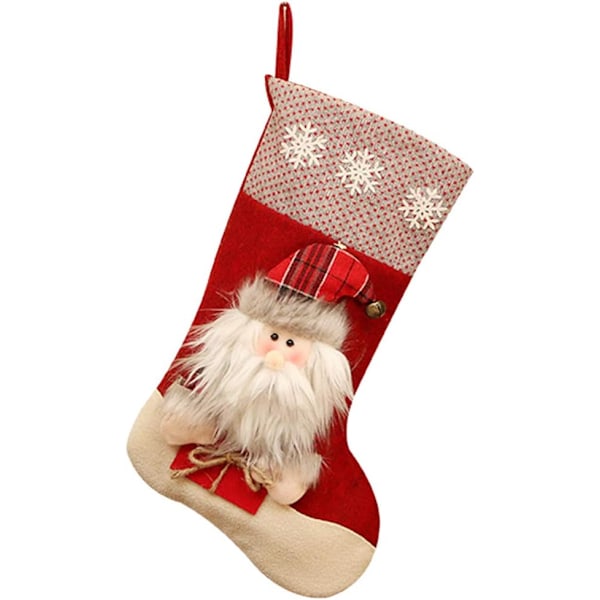 Julklappssäck för strumpor, juldekoration, stor