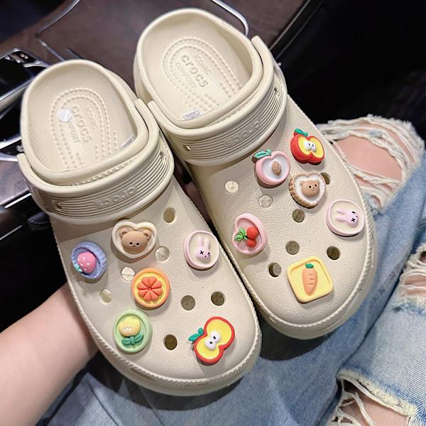 12 kpl macaron hedelmä kenkä tarvikkeet Croc Charms teini-ikäisille Ma