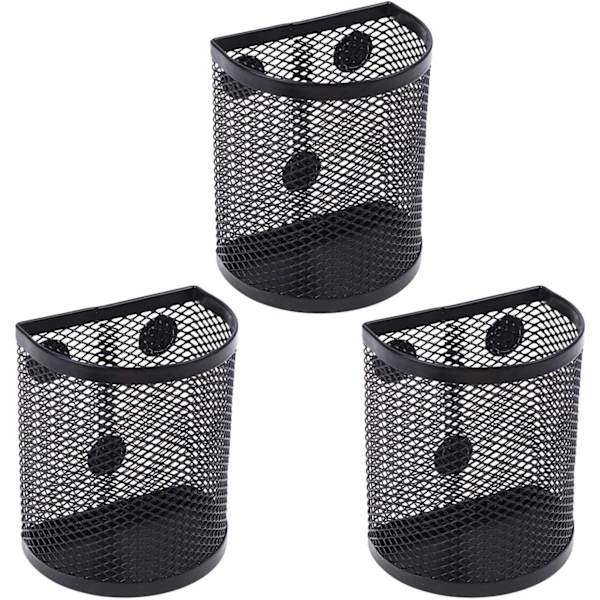 3 stk. magnetiske mesh-organisatorer, penneholder-opbevaringskurve til St