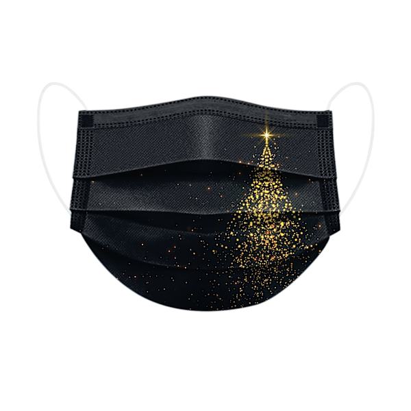 50 stk Voksen Jul Maske Non-woven Stoff Engangsansiktsmaske S
