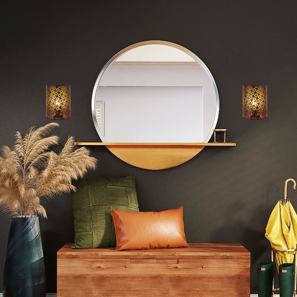 Batteridriven lampa 20 cm H vägglampa belysning metall rustik vägg