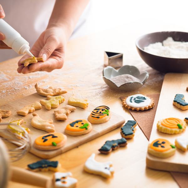 Halloween kakeform i rustfritt stål, 7 sett, gjør-det-selv-kakeform