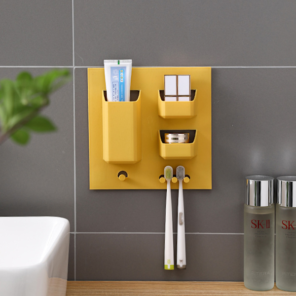 Tandbørstevaskestativ, Hulfri Montering, Badeværelse, Toilet, Vanity, Væghængt