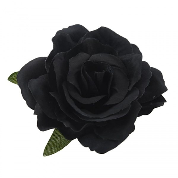 1 st blomma hårklämma blomma - svart