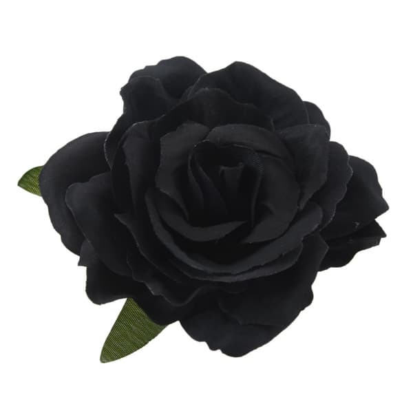 1 stk. Blomsterhårklemme Blomst - Sort