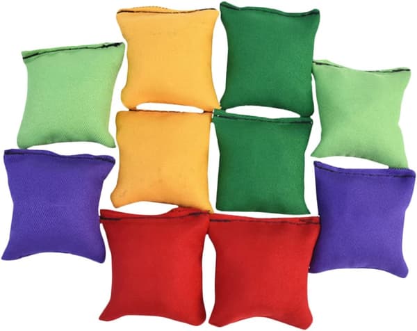 10 st 7*7CM Barn Utomhusleksaker Sandsäck Barn Utomhuslekset Beanb