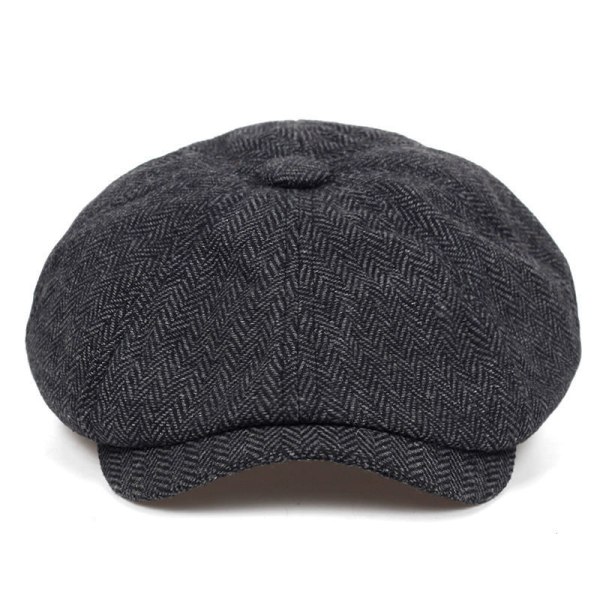 Mörkgrå, pojke hatt platt hatt, tweed Gatsby hatt Ivy irländsk hatt herr