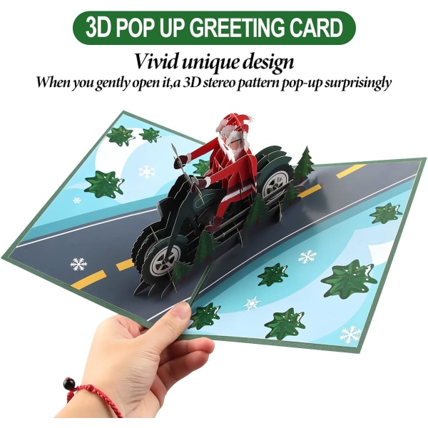 3D-julgrattningskort, 3D-julhälsningskort, jul 3D-hälsning
