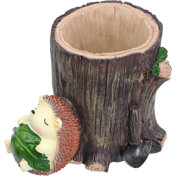 Cute Hedgehog Desktop Pen Holder, Pen Pencil Holder Pot Vase Toot