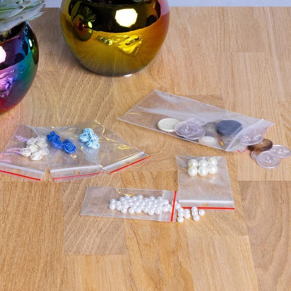 Zip-pose - Transparent plastpose - Gjennomsiktig glidelåsmateriale