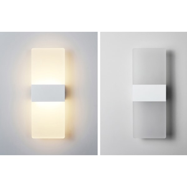 (Sølv) 1 Pakke Indendørs Væglampe 12W LED Væglampe Kreativ Des