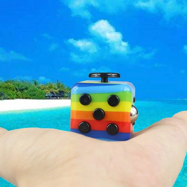 Regnbue Dekompression Legetøj, Anti-Stress Legetøj Stress Cube til Børn