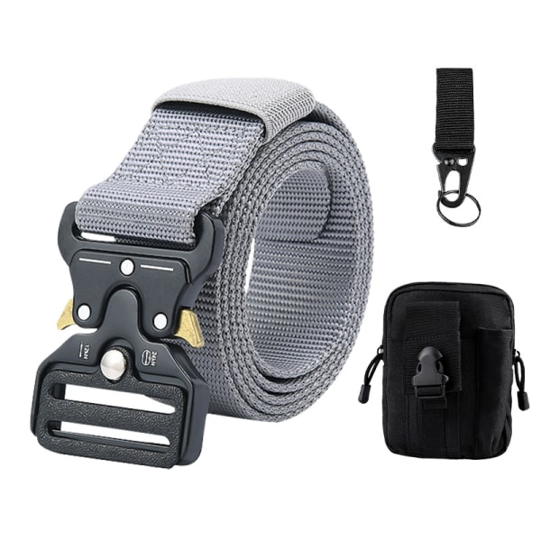 Men's Tactical Belt, Military Belt with Metal Quick Release Buckl