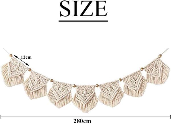 1kpl Makramee-seinävaate Boho Chic Bohemian Home Geometric