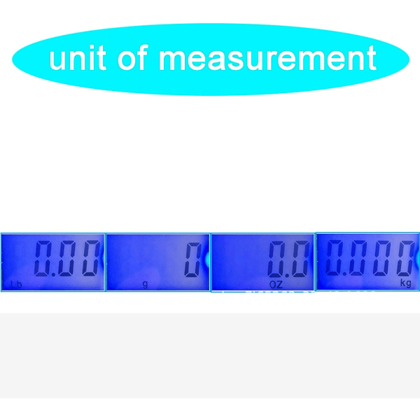 Bärbar badrumsvåg med bakgrundsbelyst LCD-display 40 kg elektronisk