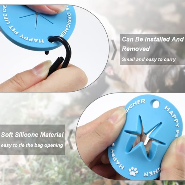 2 färger Poop Bag Holder med karbinhake Hands Free Koppel Poop Bag
