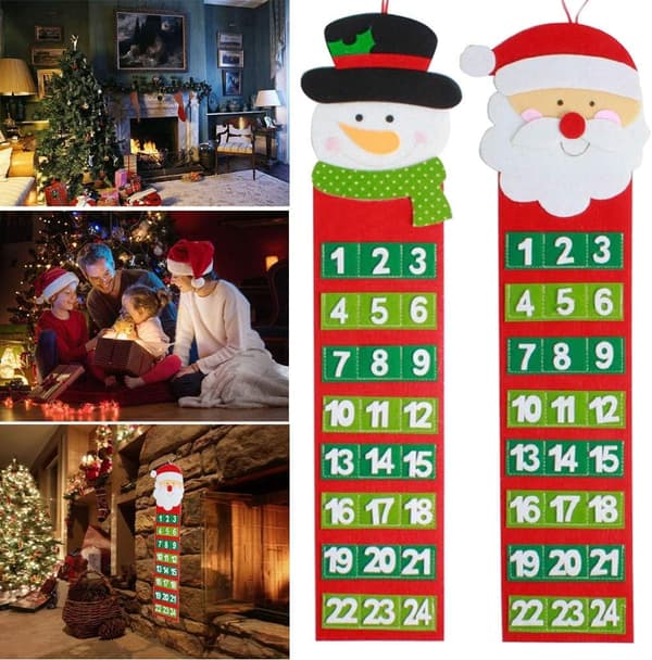 Julekalender Hårete Gamle Mann Advent Kalender Nedtelling Vegg C