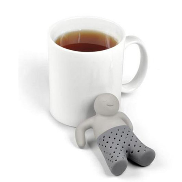 1PC Mr.Tea – figurformet tebrygger, matkvalitet silikon te sil