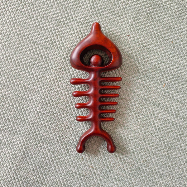 1 stk. Trekammet massasjekam Guasha skrapekam Lomme Gua Sha skrap