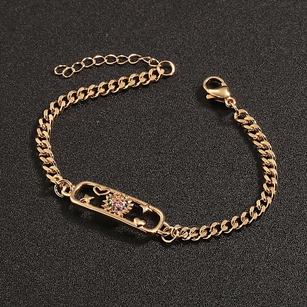 Dame Armbånd Smykker Måne Stjerne Design Kærlighed Armbånd Cubansk Cha