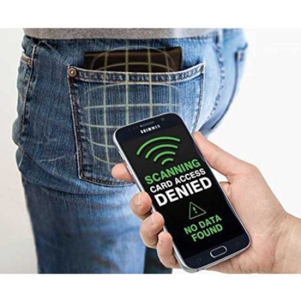 Pop-up-kortholder i aluminiumskinn RFID og NFC-beskyttelse Bi