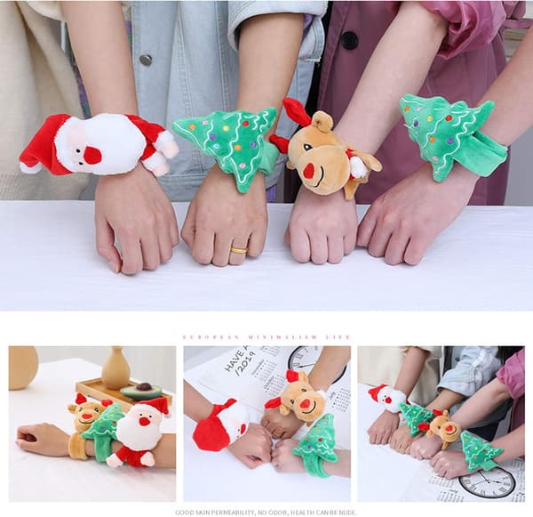 4 st Slap Armband Ring Set Jul Silikong Ringar C