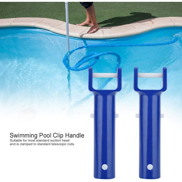 Pool Clip Clip 2 stk. Blå Swimmingpool V Form Clip Børste Hoved H