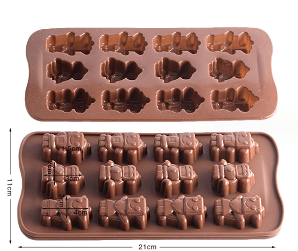 12 maskine humanoid silikone chokolade flipping slikform bagning
