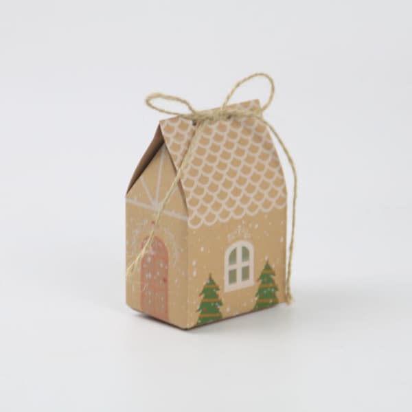Julgransk presentförpackning, julgodisbox i kraftpapper, jul