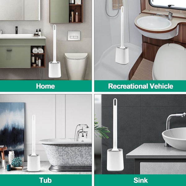 Silikoni WC-harja, 3-in-1 monitoiminen WC-harja