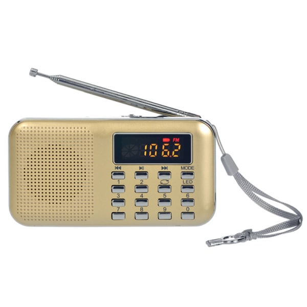 Bärbar radio, FM AM-radio batterier och elnät, MP3, högtalare, TF
