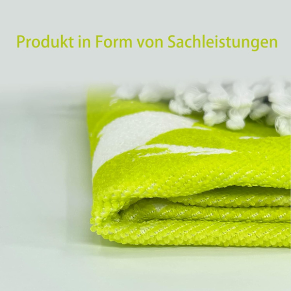 1 st rund mikrofiber strandhandduk, lime mönster, strandhandduk, picknick