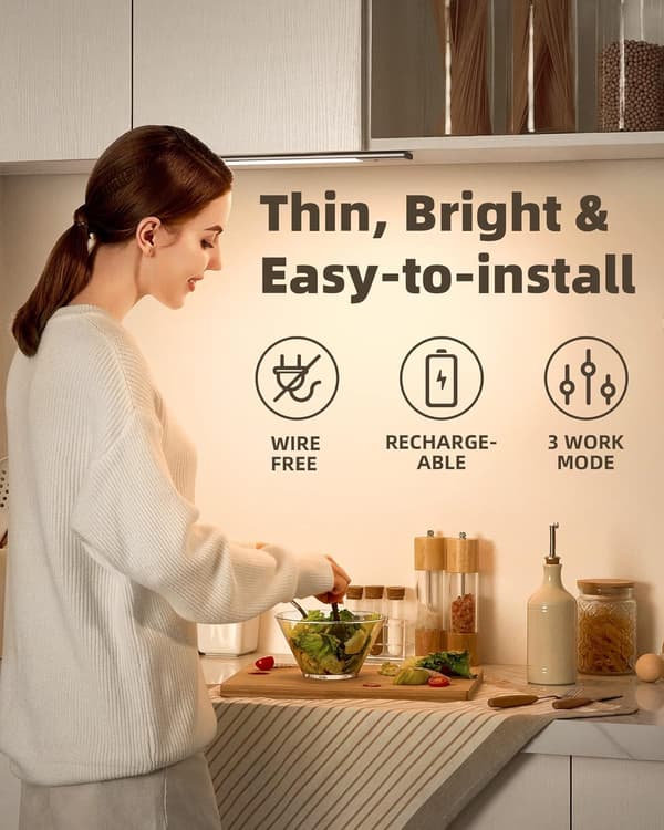 LED-skaplys 40 cm, med innendørs bevegelsessensor, LED-stripremsa