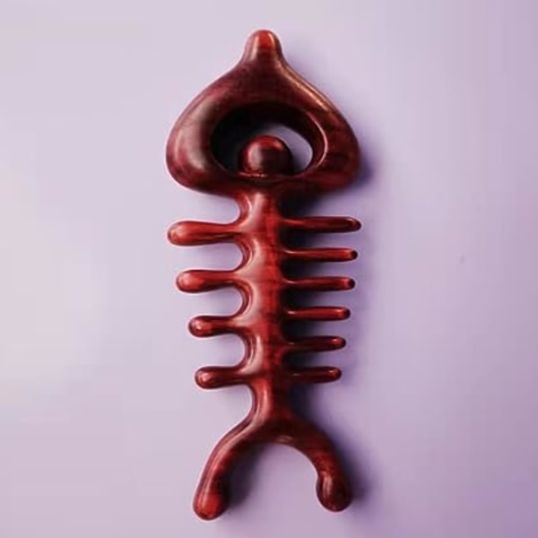 1 st träkam för massage Guasha skrapkam ficka Gua Sha skrap